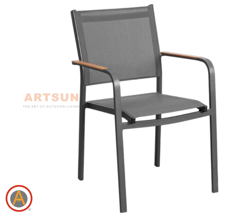 Breathable Design Stackable Dining Chairs for Backyard Sillas de comedor apilables de diseño transpirable para patio trasero