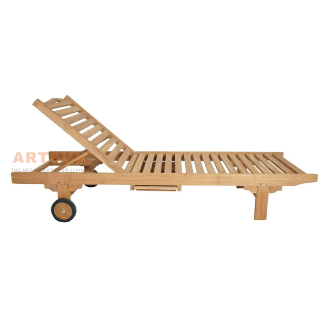 Madera de teca de grado premium Tomero reclinable para el spa para spa