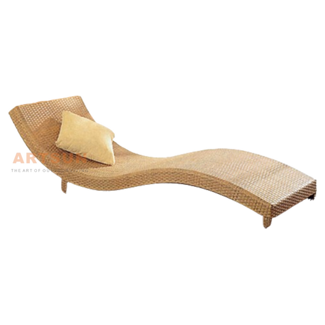 Ratán reclinable al aire libre moderno para sungers para spa y jardín