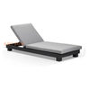Estilo europeo de aluminio al aire libre Sun Bed solar con mesa auxiliar