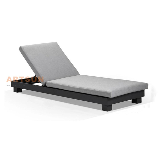 Estilo europeo de aluminio al aire libre Sun Bed solar con mesa auxiliar