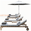 Madera de teca premium RECLINING SUN SOUNGER para Resort