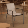 Sillas de comedor apilables de diseño transpirable para jardín al aire libre