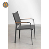 Fabricante profesional Muebles para exteriores Silla de aluminio apilable para cafetería