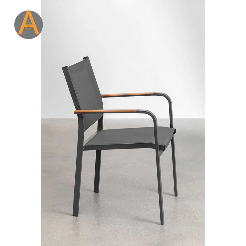 Fabricante profesional Muebles para exteriores Silla de aluminio apilable para cafetería