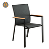 Silla de jardín de aluminio apilable para el diseño de muebles de exterior moderno para cafetería