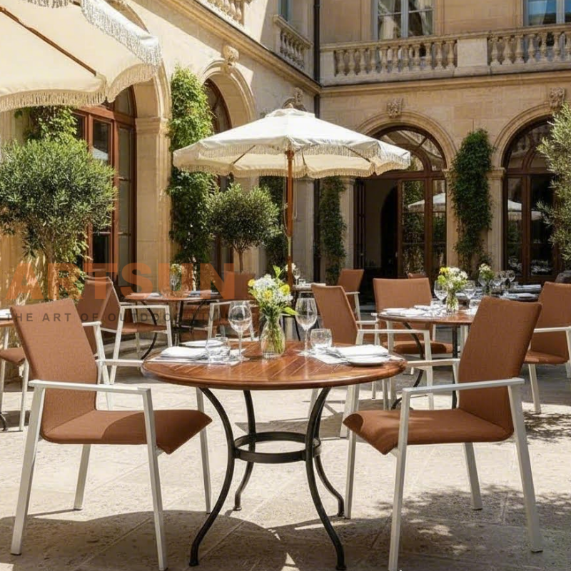 Silla de comedor al aire libre impermeable para restaurante 