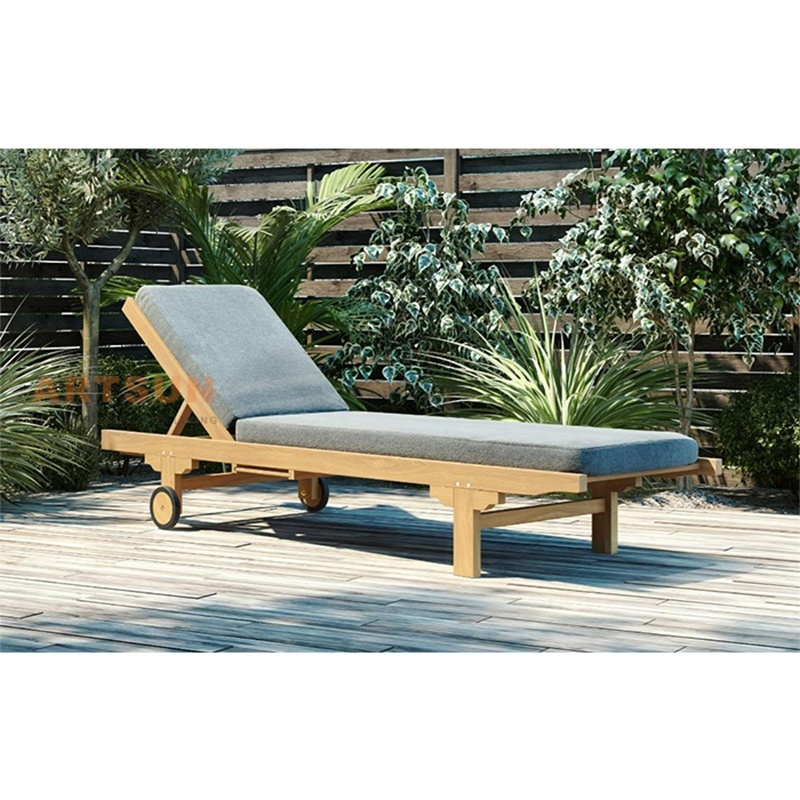 Madera de teca de grado premium Tomero reclinable para el spa para spa