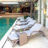 Ratán resistente a la intemperie Ratán reclinable Chaise Lounge para relajación junto a la piscina