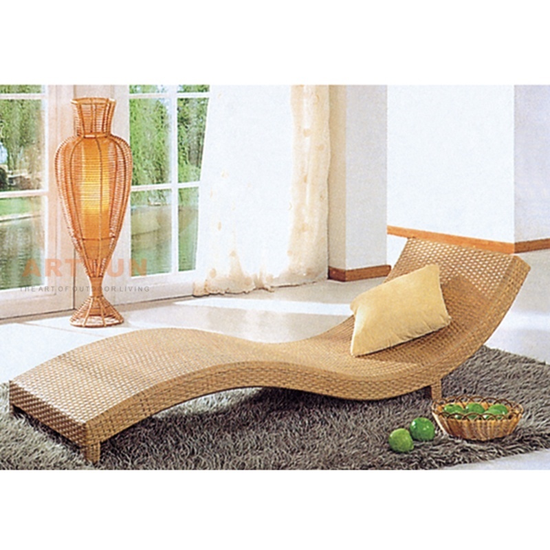 Ratán reclinable al aire libre moderno para sungers para spa y jardín