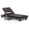 Estilo europeo de aluminio al aire libre Sun Bed solar con mesa auxiliar
