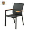 Silla de jardín de aluminio apilable para el diseño de muebles de exterior moderno para cafetería