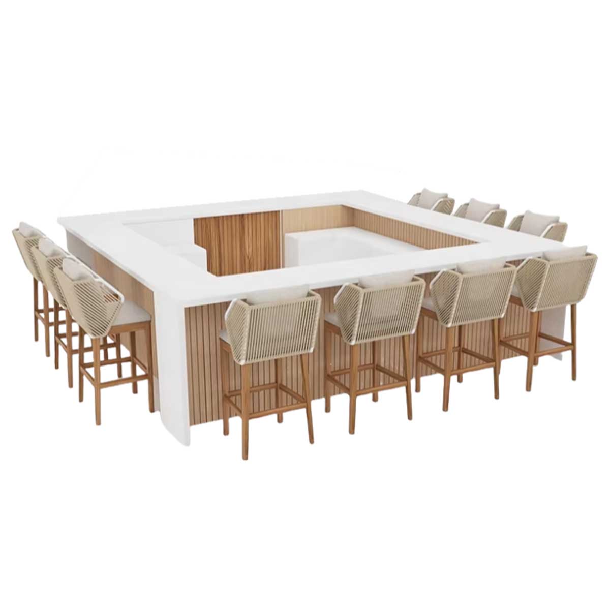 Silla de bar y mesa de bar