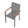 Modern de diseño de aluminio apilable silla exterior para cafetería