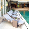 Ratán resistente a la intemperie Ratán reclinable Chaise Lounge para relajación junto a la piscina