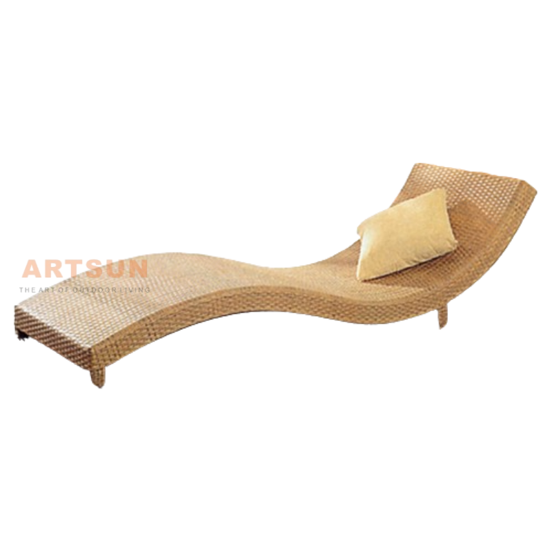 Ratán reclinable al aire libre moderno para sungers para spa y jardín