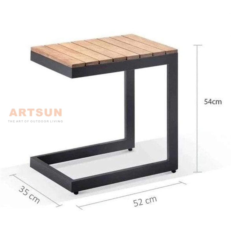 Estilo europeo de aluminio al aire libre Sun Bed solar con mesa auxiliar