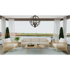 Silla de salón al aire libre Boho moderna con tejido y cojines para todo clima