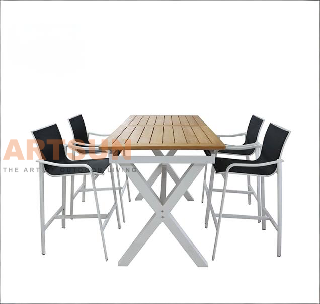 Juego de Mesa Alta Extensible con Respaldo de Tela Teslin Impermeable