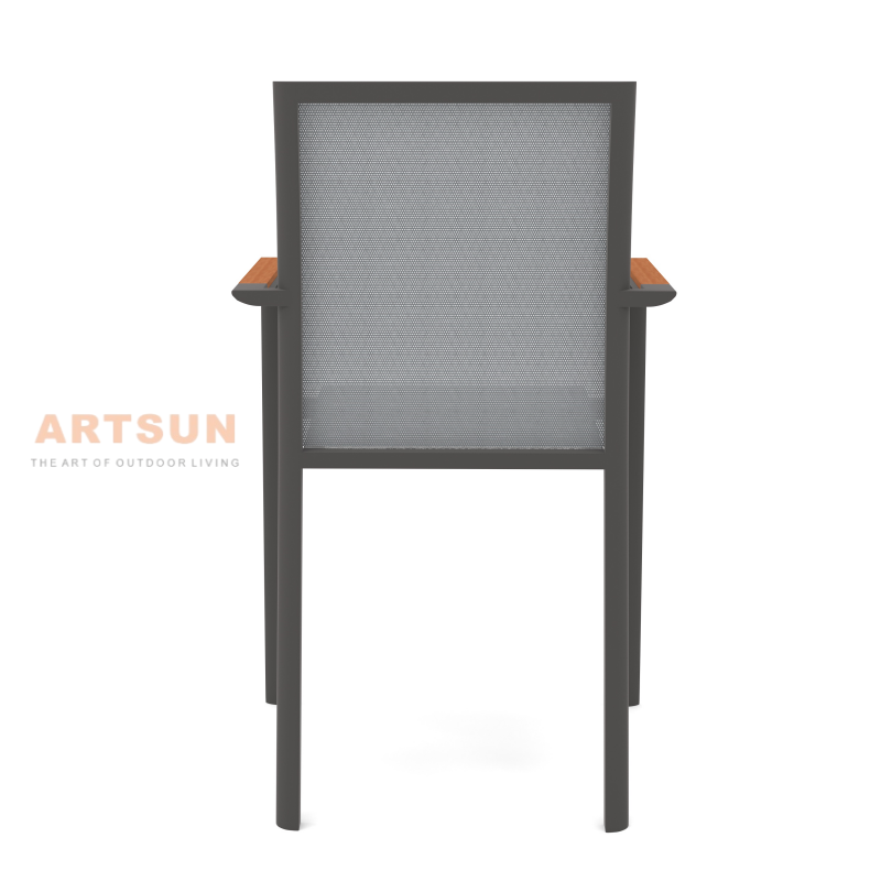 Modern de diseño de aluminio apilable silla exterior para cafetería