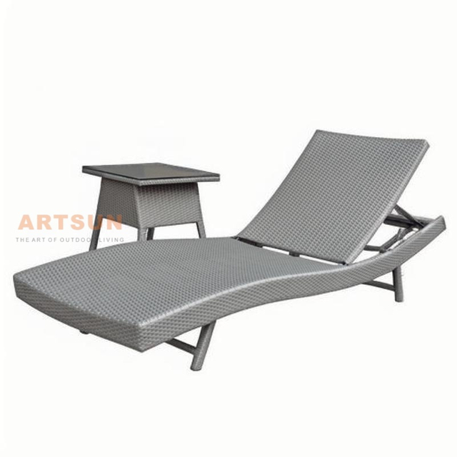 Durable Rattan Rattan Outdoor Titor con mesa auxiliar opcional combinada