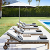 Madera de teca premium RECLINING SUN SOUNGER para Resort