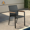 Silla de jardín de aluminio apilable para el diseño de muebles de exterior moderno para cafetería