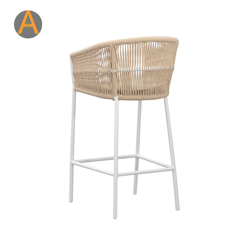 Set de mesa de barra de balcón de patio tejido de cuerda más favorable