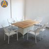 Juego de mesa de jardín de mimbre de ratán de alto rendimiento