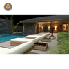 Reclinador de mimbre bed cama solar para piscina al aire libre
