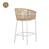 Set de mesa de barra de balcón de patio tejido de cuerda más favorable