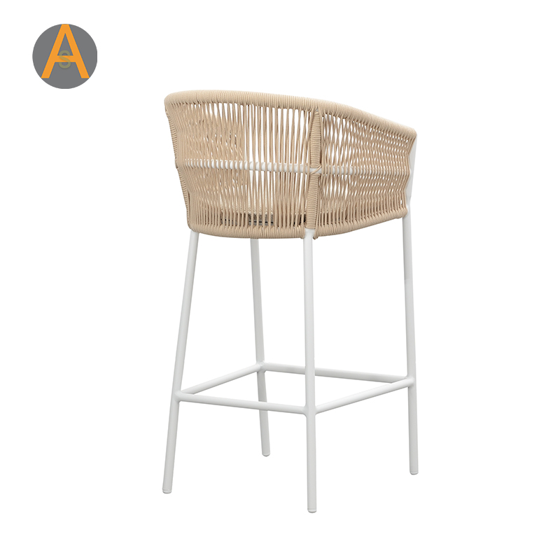 Set de mesa de barra de balcón de patio tejido de cuerda más favorable