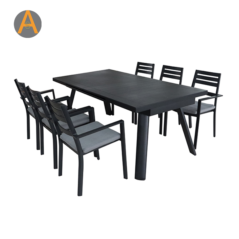 AS-D018 Juego de comedor de aluminio duradero para al aire libre