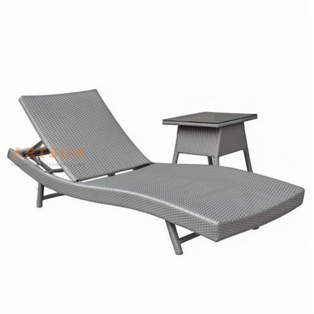 Durable Rattan Rattan Outdoor Titor con mesa auxiliar opcional combinada