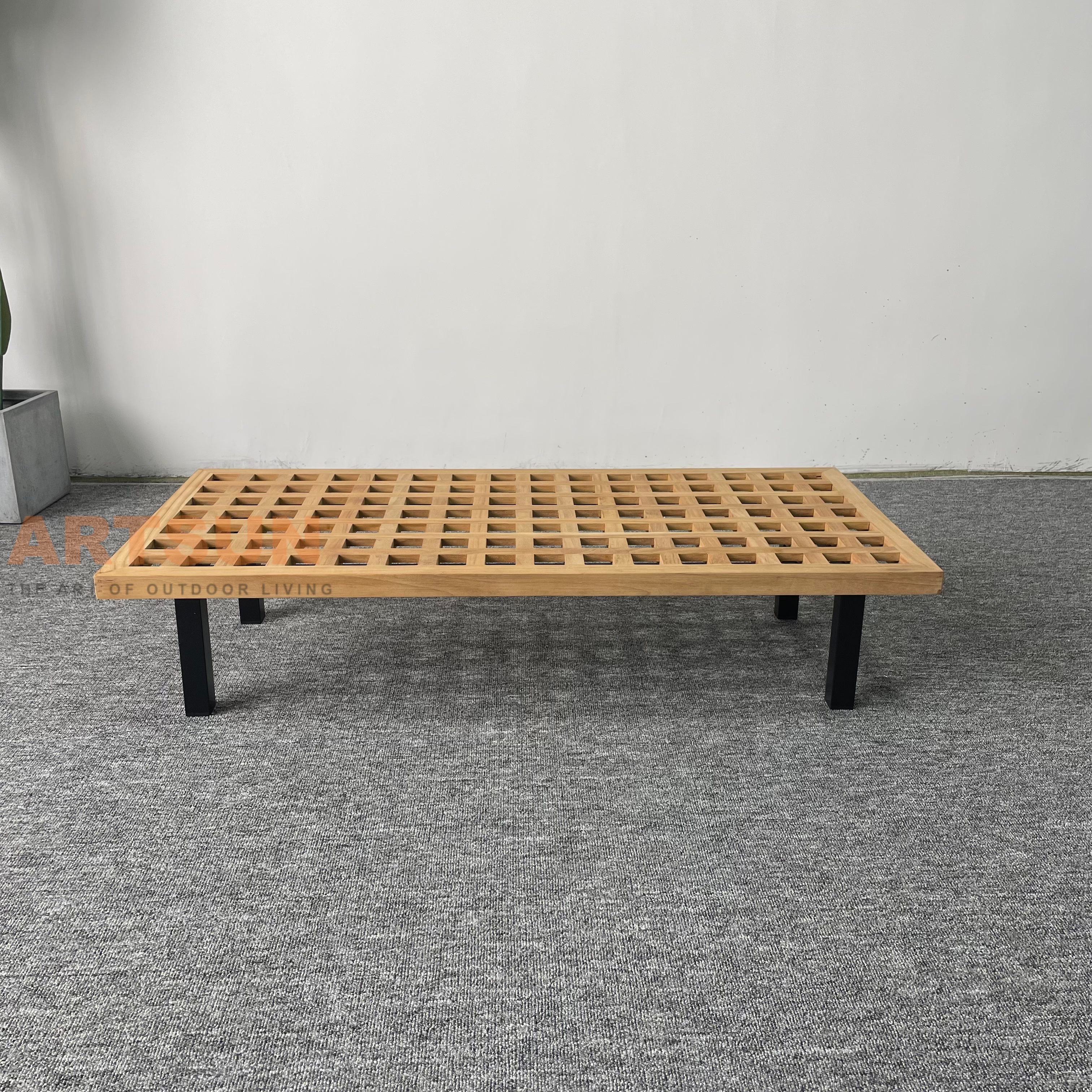 Sofá de jardín de mimbre de ratán de alta calidad con cojín