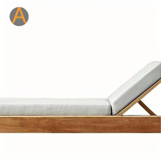 Hotel Resort Beach Chaise Lounge Teak Madre Marco de madera solar para la piscina al aire libre