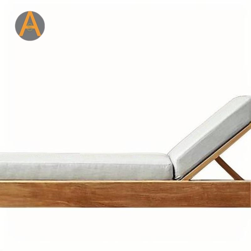 Hotel Resort Beach Chaise Lounge Teak Madre Marco de madera solar para la piscina al aire libre
