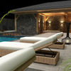 Hotel Tejido reclinado de mimbre Sun Bed Sun Lugar