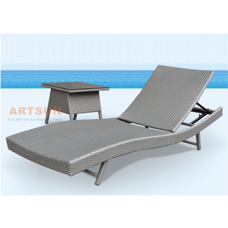 Durable Rattan Rattan Outdoor Titor con mesa auxiliar opcional combinada