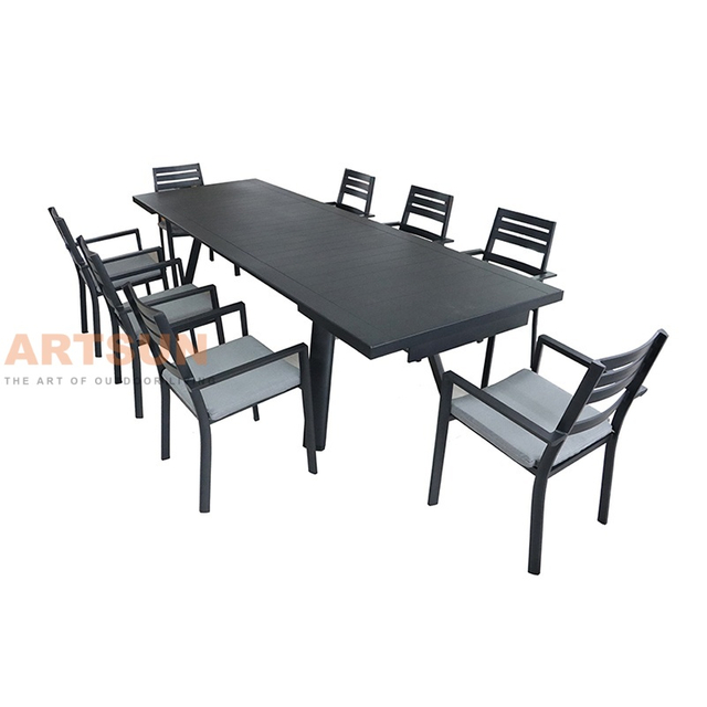 Juego de comedor de aluminio duradero para exteriores