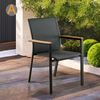 Silla de jardín de aluminio apilable para el diseño de muebles de exterior moderno para cafetería