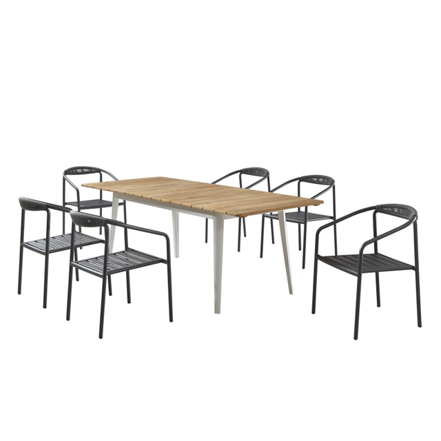 Sillas de mesa al aire libre de aluminio de alta calidad para patio para patio