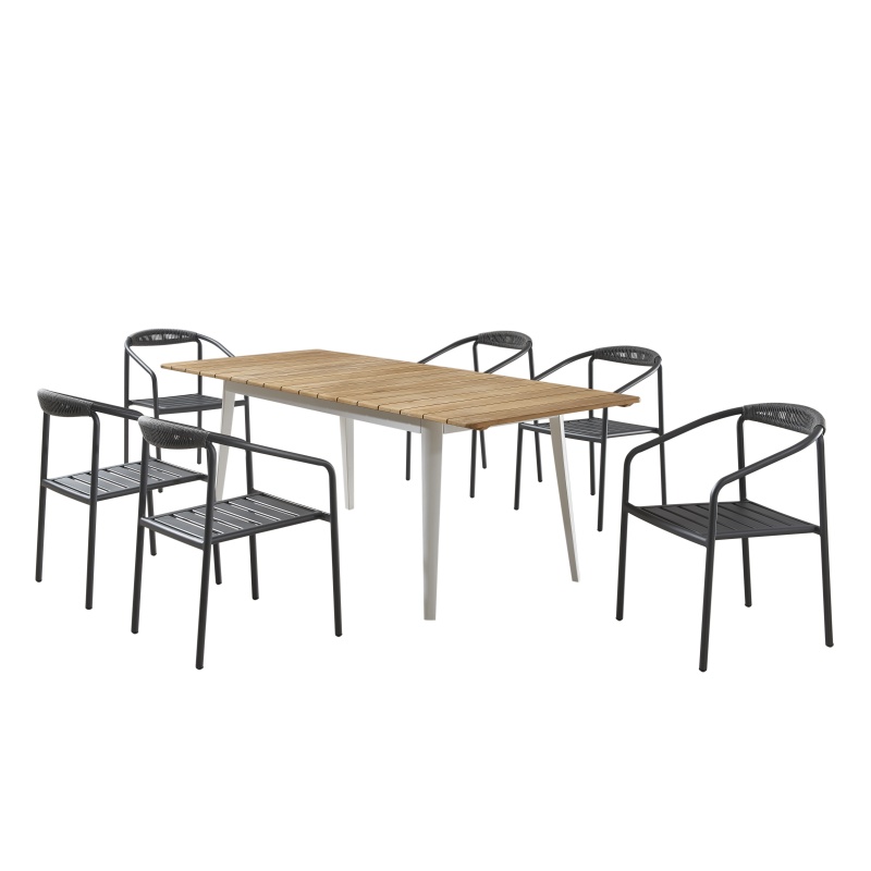 Sillas de mesa al aire libre de aluminio de alta calidad para patio para patio