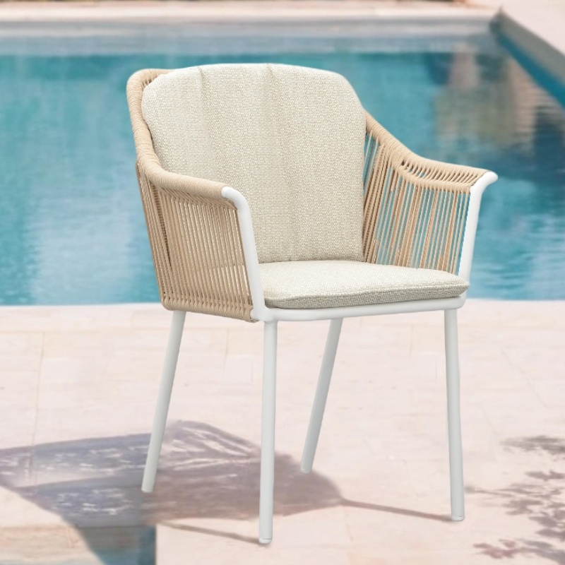 Fabricante profesional Muebles para exteriores Silla de cuerda para cafetería