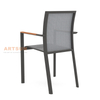Modern de diseño de aluminio apilable silla exterior para cafetería