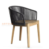 Silla de comedor de madera de teca de certificado FSC de venta caliente FSC