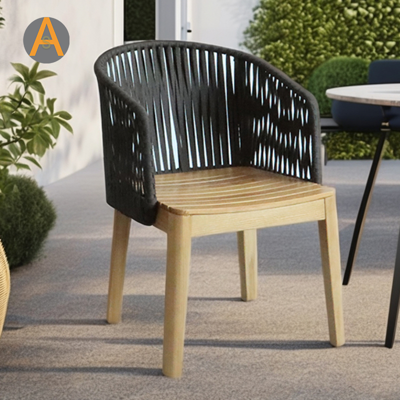 Silla de comedor de madera de teca de certificado FSC de venta caliente FSC