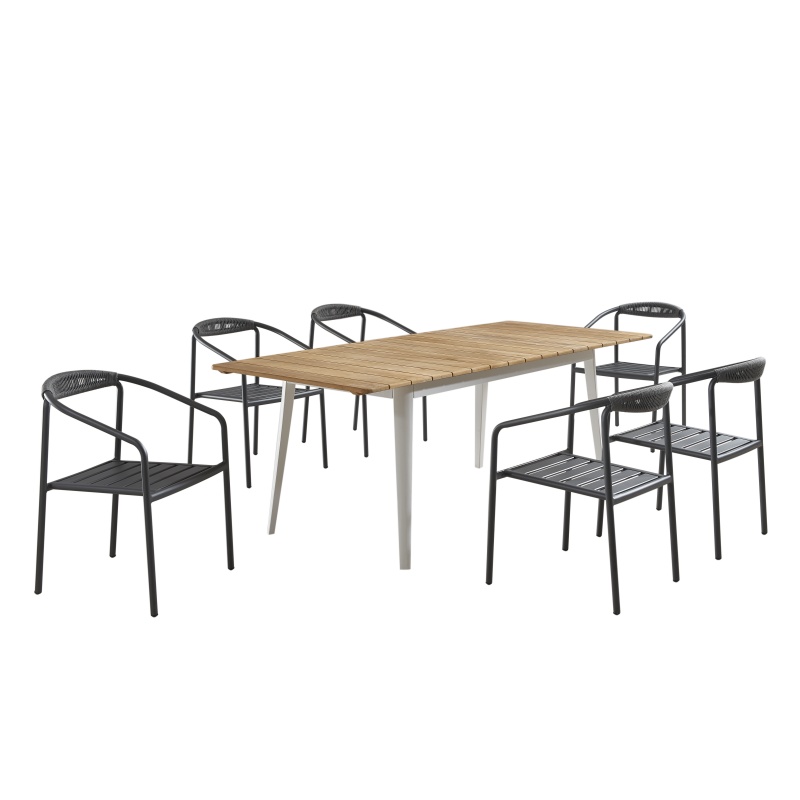 Sillas de mesa al aire libre de aluminio de alta calidad para patio para patio