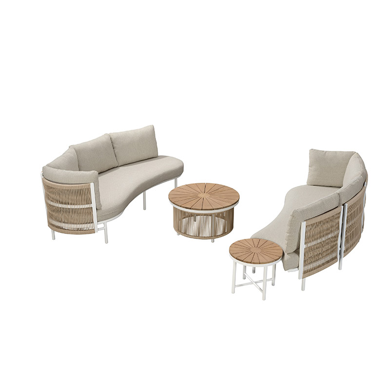 Venta caliente Set de sofá de jardín al aire libre de aluminio