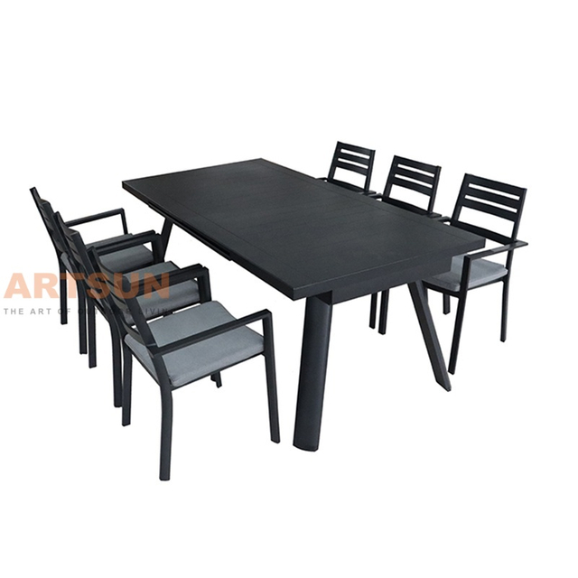 Juego de comedor de aluminio duradero para exteriores